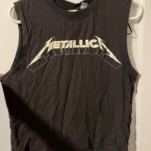 Metallica Grey Sleeveless T-Shirt